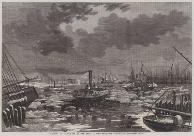 Breaking up of the Ice at New York, a View from the East River by Harry Fenn